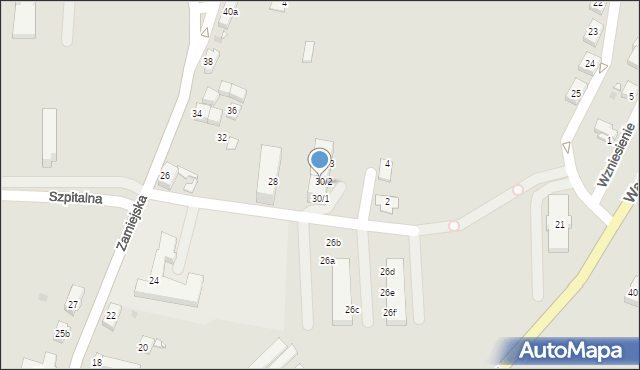 Kłodzko, Zamiejska, 30/ii, mapa Kłodzka