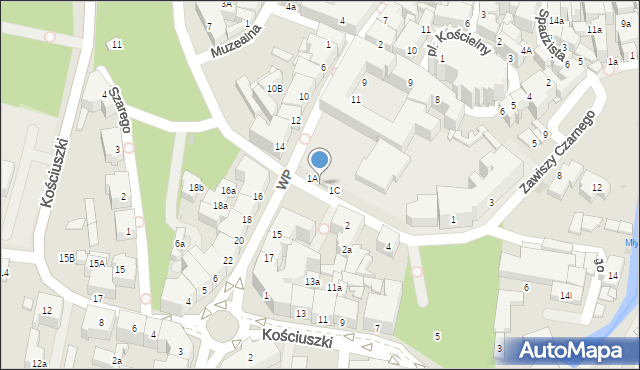 Kłodzko, Zawiszy Czarnego, 1B, mapa Kłodzka