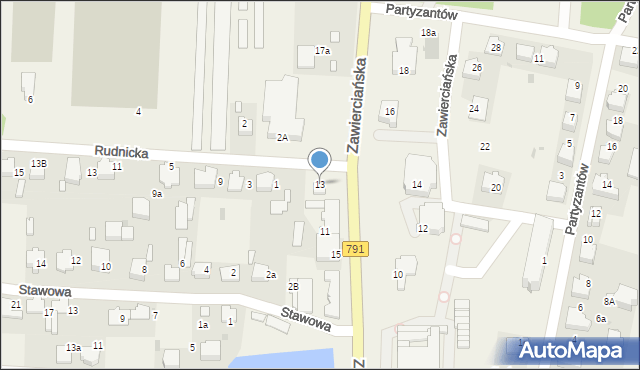 Klucze, Zawierciańska, 13, mapa Klucze