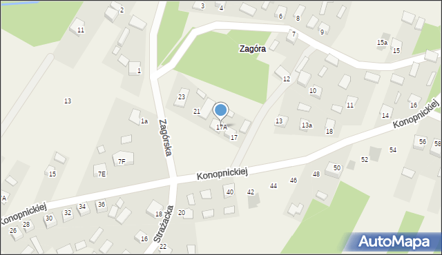 Kłyżów, Zagórska, 17A, mapa Kłyżów