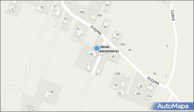 Kobielice, Zakątek, 1, mapa Kobielice