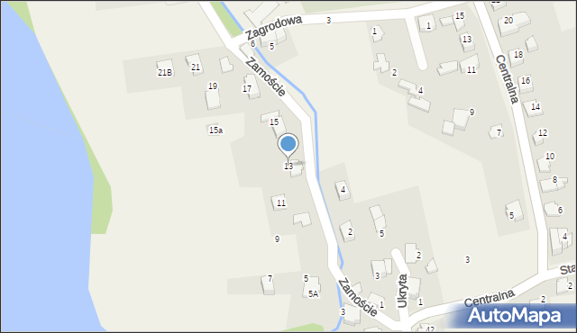 Kobiernice, Zamoście, 13, mapa Kobiernice