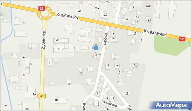 Kobiernice, Zastruzie, 6, mapa Kobiernice