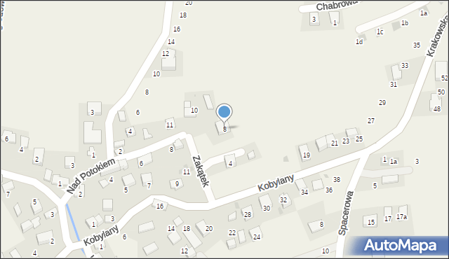 Kobylany, Zakątek, 8, mapa Kobylany