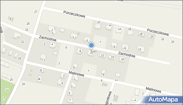 Kobylice, Zachodnia, 10, mapa Kobylice