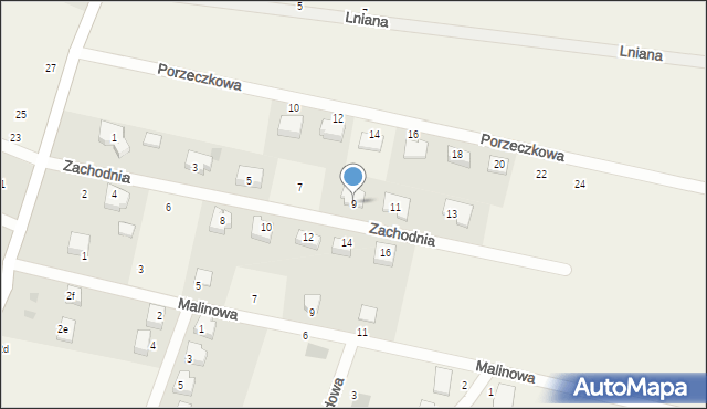 Kobylice, Zachodnia, 9, mapa Kobylice