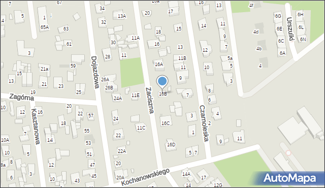 Kobyłka, Zaciszna, 16B, mapa Kobyłka