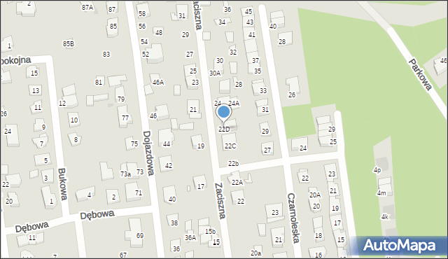 Kobyłka, Zaciszna, 22D, mapa Kobyłka