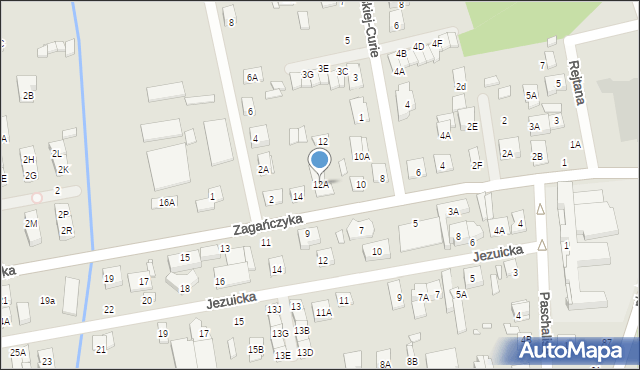 Kobyłka, Zagańczyka Antoniego, ks., 12A, mapa Kobyłka