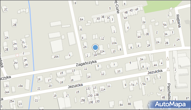Kobyłka, Zagańczyka Antoniego, ks., 14, mapa Kobyłka