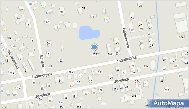 Kobyłka, Zagańczyka Antoniego, ks., 20B, mapa Kobyłka