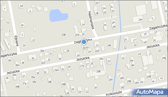 Kobyłka, Zagańczyka Antoniego, ks., 23, mapa Kobyłka