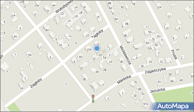 Kobyłka, Zagłoby Jana Onufrego, 10B, mapa Kobyłka