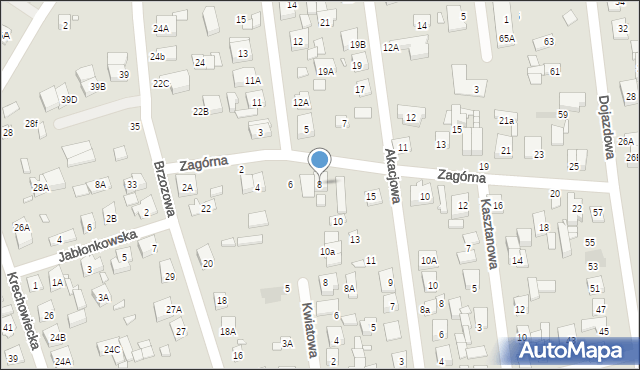 Kobyłka, Zagórna, 8, mapa Kobyłka