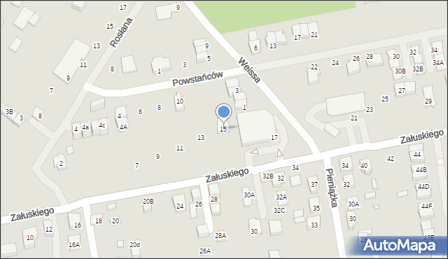 Kobyłka, Załuskiego Marcina, ks., 15, mapa Kobyłka