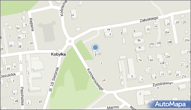 Kobyłka, Załuskiego Marcina, ks., 2, mapa Kobyłka