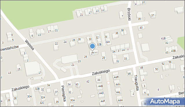 Kobyłka, Załuskiego Marcina, ks., 27, mapa Kobyłka
