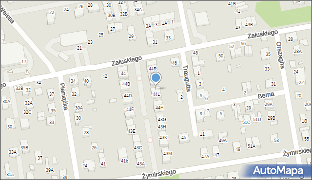 Kobyłka, Załuskiego Marcina, ks., 44M, mapa Kobyłka