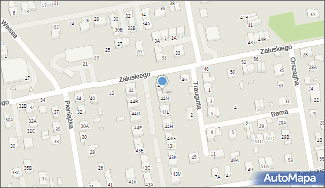 Kobyłka, Załuskiego Marcina, ks., 44P, mapa Kobyłka
