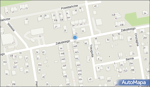 Kobyłka, Załuskiego Marcina, ks., 44S, mapa Kobyłka