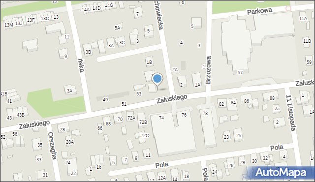 Kobyłka, Załuskiego Marcina, ks., 55, mapa Kobyłka