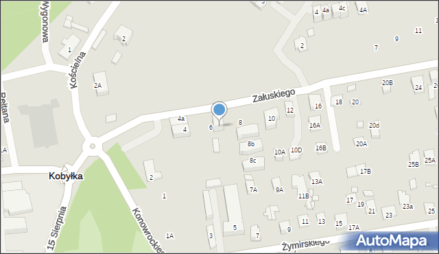Kobyłka, Załuskiego Marcina, ks., 6A, mapa Kobyłka