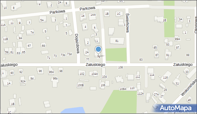 Kobyłka, Załuskiego Marcina, ks., 79, mapa Kobyłka