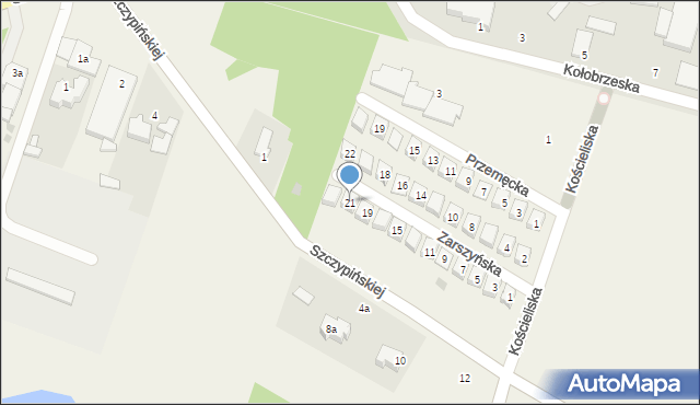 Kobylnica, Zarszyńska, 21, mapa Kobylnica