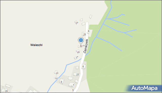 Kocierz Rychwałdzki, Zamkowa, 21, mapa Kocierz Rychwałdzki