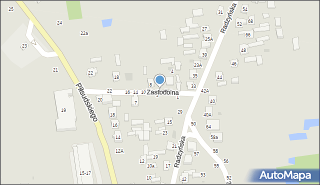 Kock, Zastodolna, 6, mapa Kock