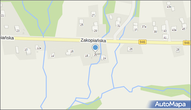 Kocoń, Zakopiańska, 20, mapa Kocoń