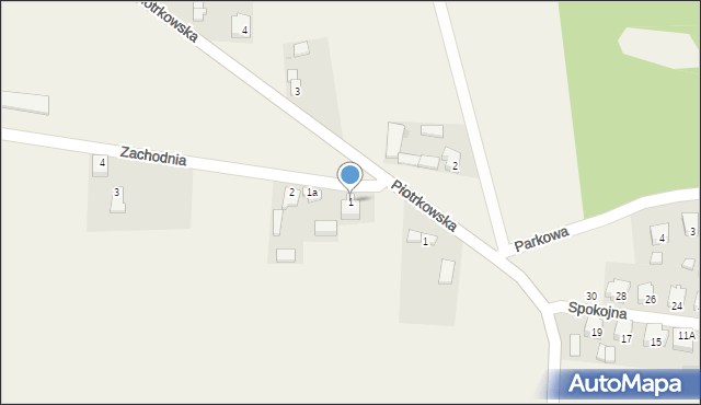 Kodrąb, Zachodnia, 1, mapa Kodrąb