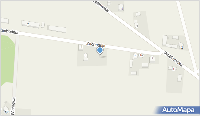 Kodrąb, Zachodnia, 3a, mapa Kodrąb