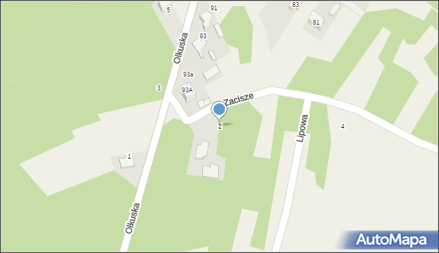 Kolbark, Zacisze, 2, mapa Kolbark