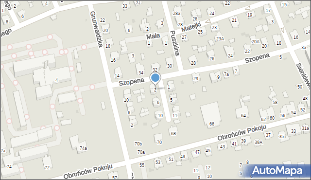 Kolbuszowa, Zacisze, 2, mapa Kolbuszowa