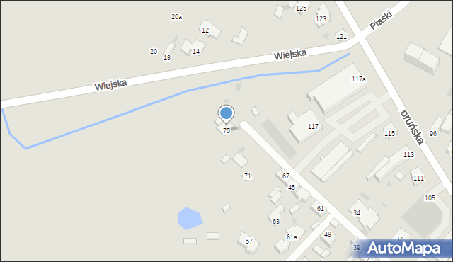 Koło, Zawadzkiego Aleksandra, gen., 75, mapa Koło