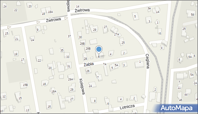 Komorów, Żabia, 6, mapa Komorów