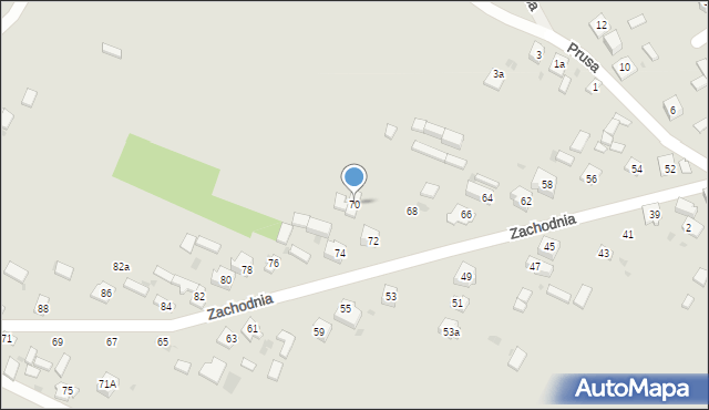 Koniecpol, Zachodnia, 70, mapa Koniecpol