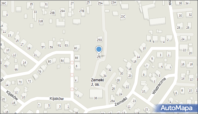 Konin, Zagórowska, 25j, mapa Konina