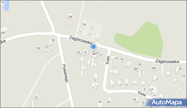 Konin, Zagórowska, 49, mapa Konina