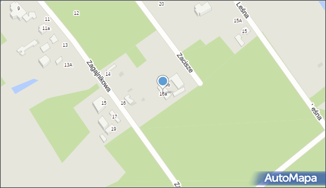 Konstantynów Łódzki, Zagajnikowa, 16a, mapa Konstantynów Łódzki