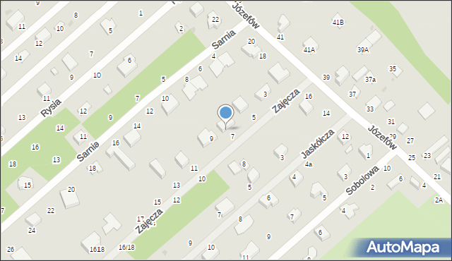 Konstantynów Łódzki, Zajęcza, 7a, mapa Konstantynów Łódzki