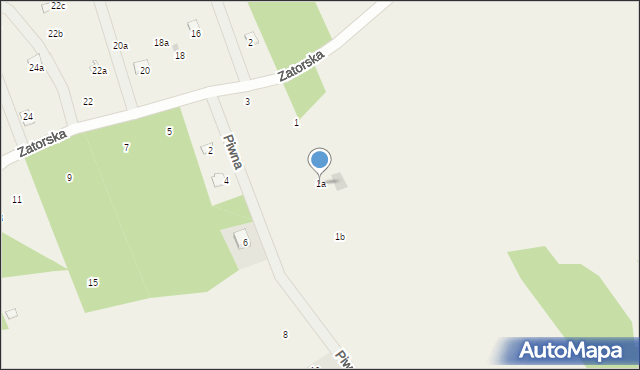 Kopaniec, Zatorska, 1a, mapa Kopaniec