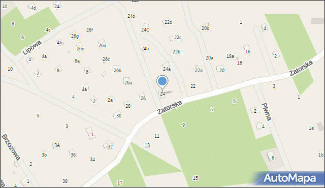 Kopaniec, Zatorska, 24, mapa Kopaniec