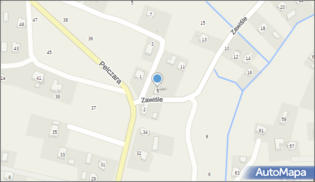 Korczyna, Zawiśle, 9, mapa Korczyna