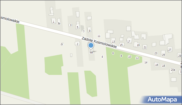 Kosmolów, Zadole Kosmolowskie, 4a, mapa Kosmolów