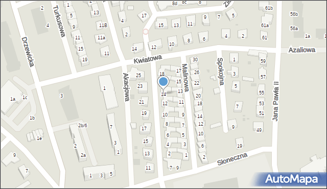 Kostrzyn nad Odrą, Zawadzkiego-Zośki Tadeusza, 14, mapa Kostrzyn nad Odrą