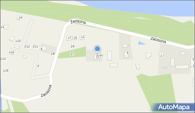 Koszelówka, Zaciszna, 11, mapa Koszelówka