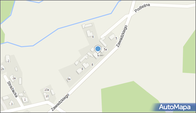 Koszwice, Zawadzkiego, 7, mapa Koszwice