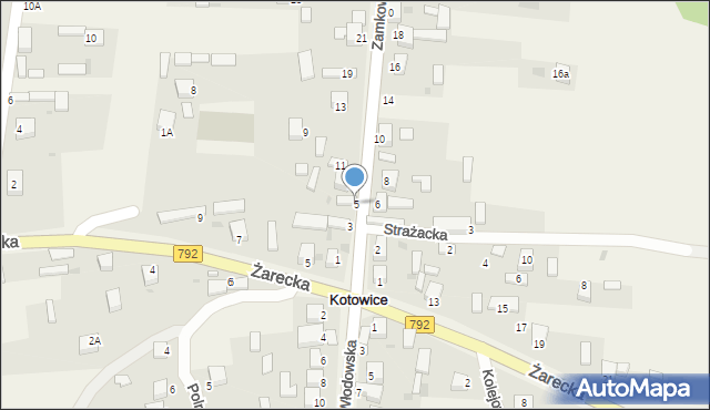 Kotowice, Zamkowa, 5, mapa Kotowice
